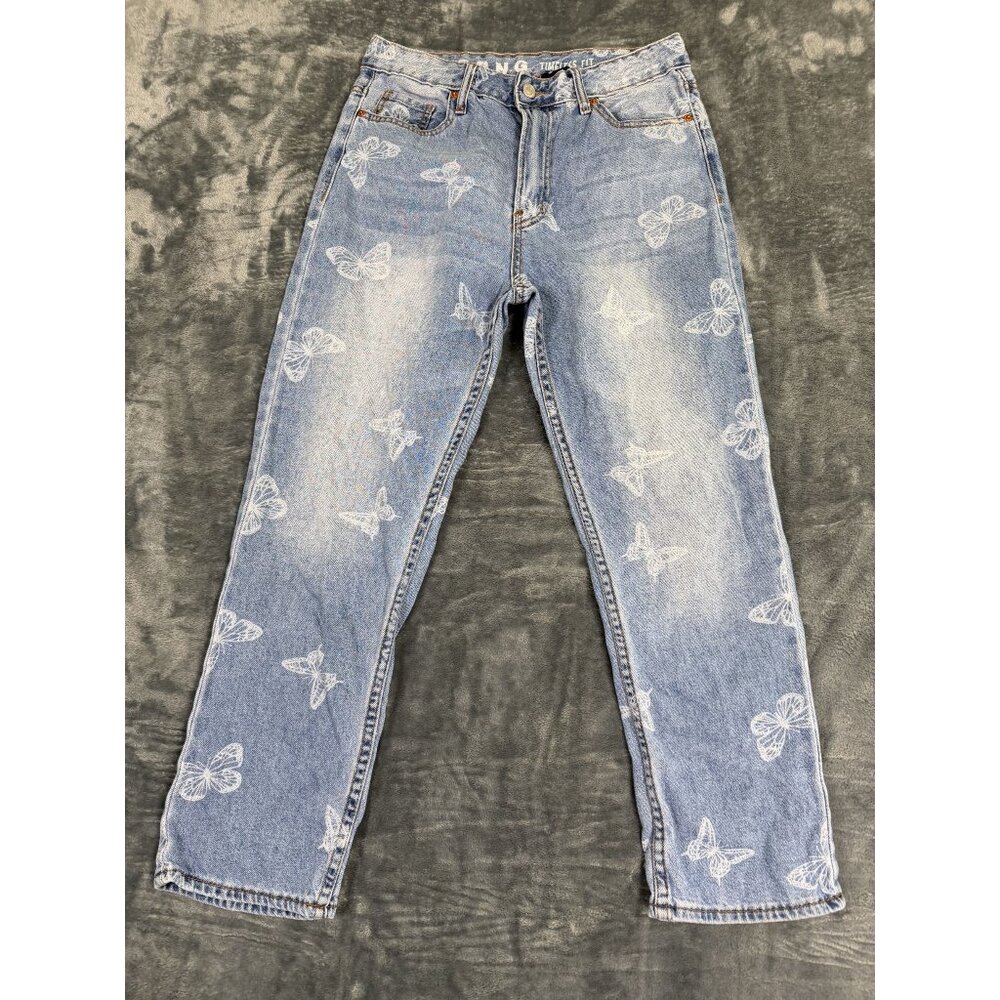 S.O.N.G. Womens Jeans Size 9/29 Butterfly Print Timeless Fit